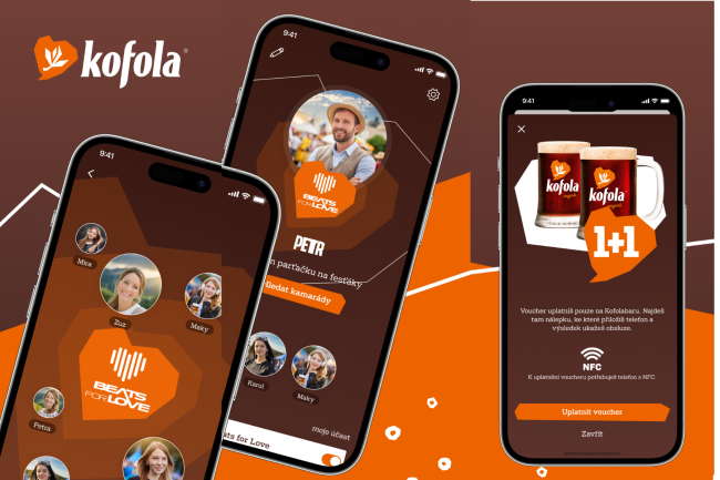 Kofola spouští novou seznamovací aplikaci Kofoláska a na festivaly přiveze Náměstí Lásky